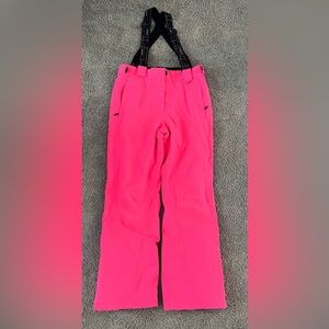 Karbon Vibrant Pink Girls Ski Snowpant Overalls